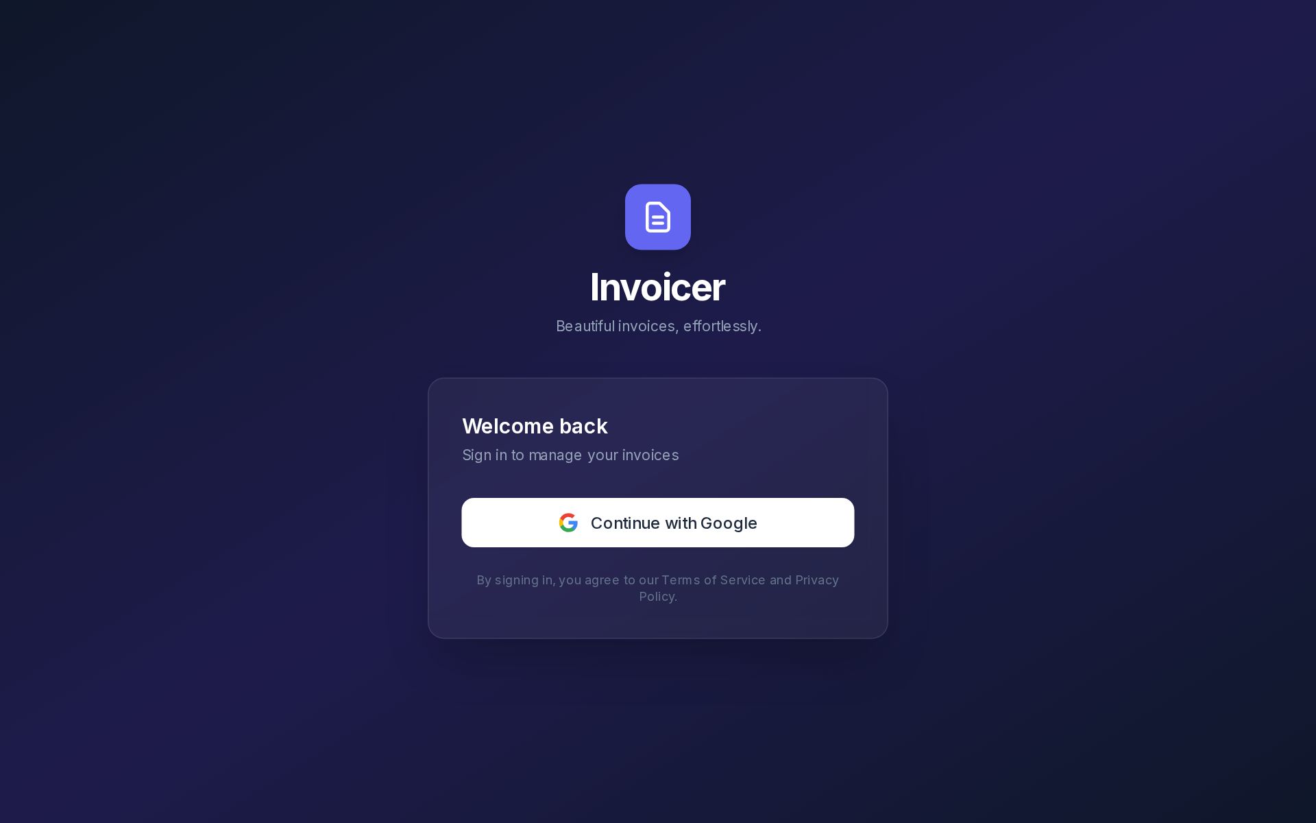 Invoicer screenshot